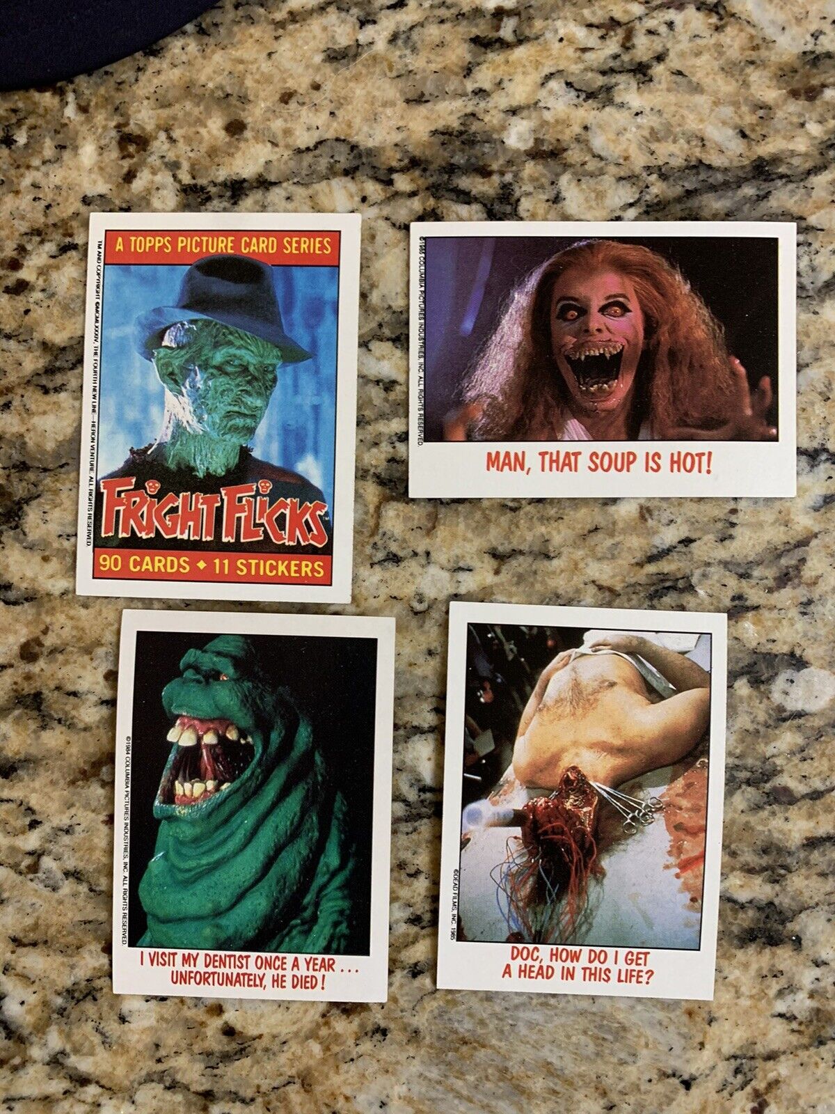 1988 Topps Fright Flicks Trading Cards and Stickers YOU PICK Complete Your Set