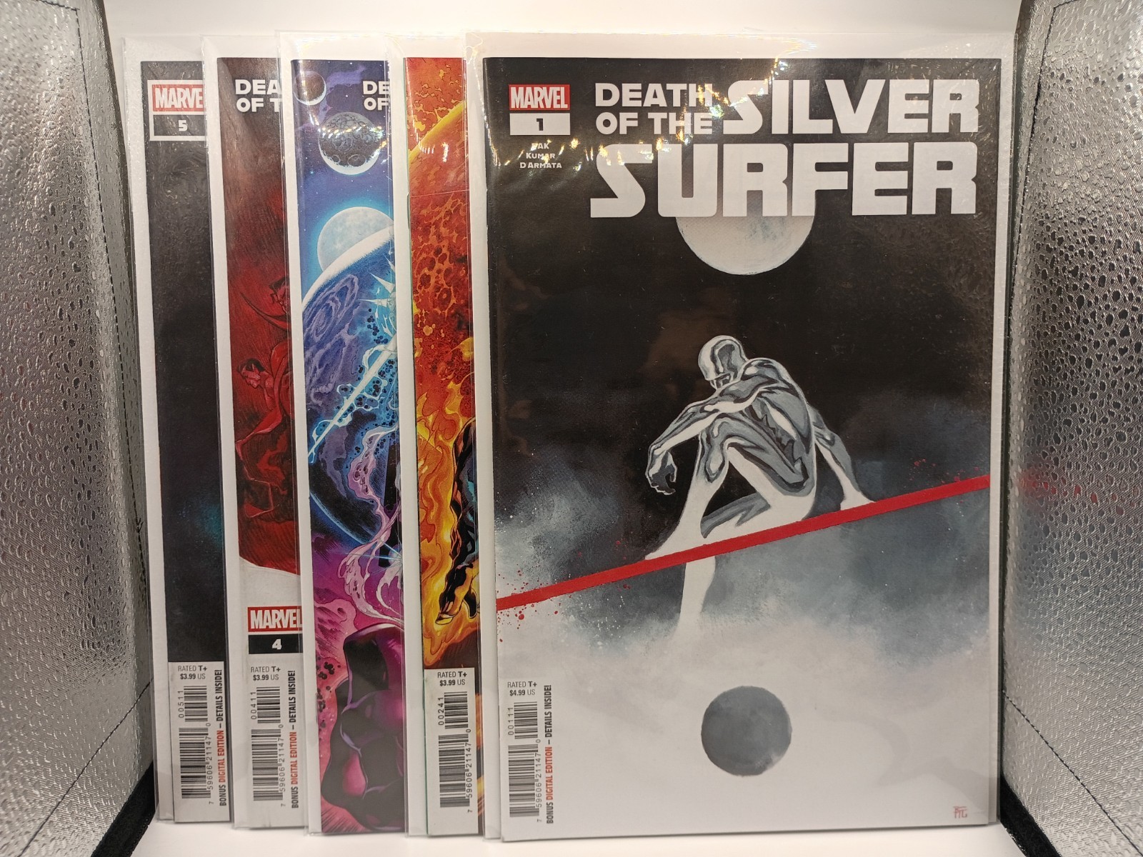 Marvel lot DEATH OF THE SILVER SURFER 2025#1,2,3,4,5 Greg Pak/Sumit Kumar 1-5 Marvel lot DEATH OF THE SILVER SURFER 2025#1,2,3,4,5 Greg Pak/Sumit Kumar 1-5