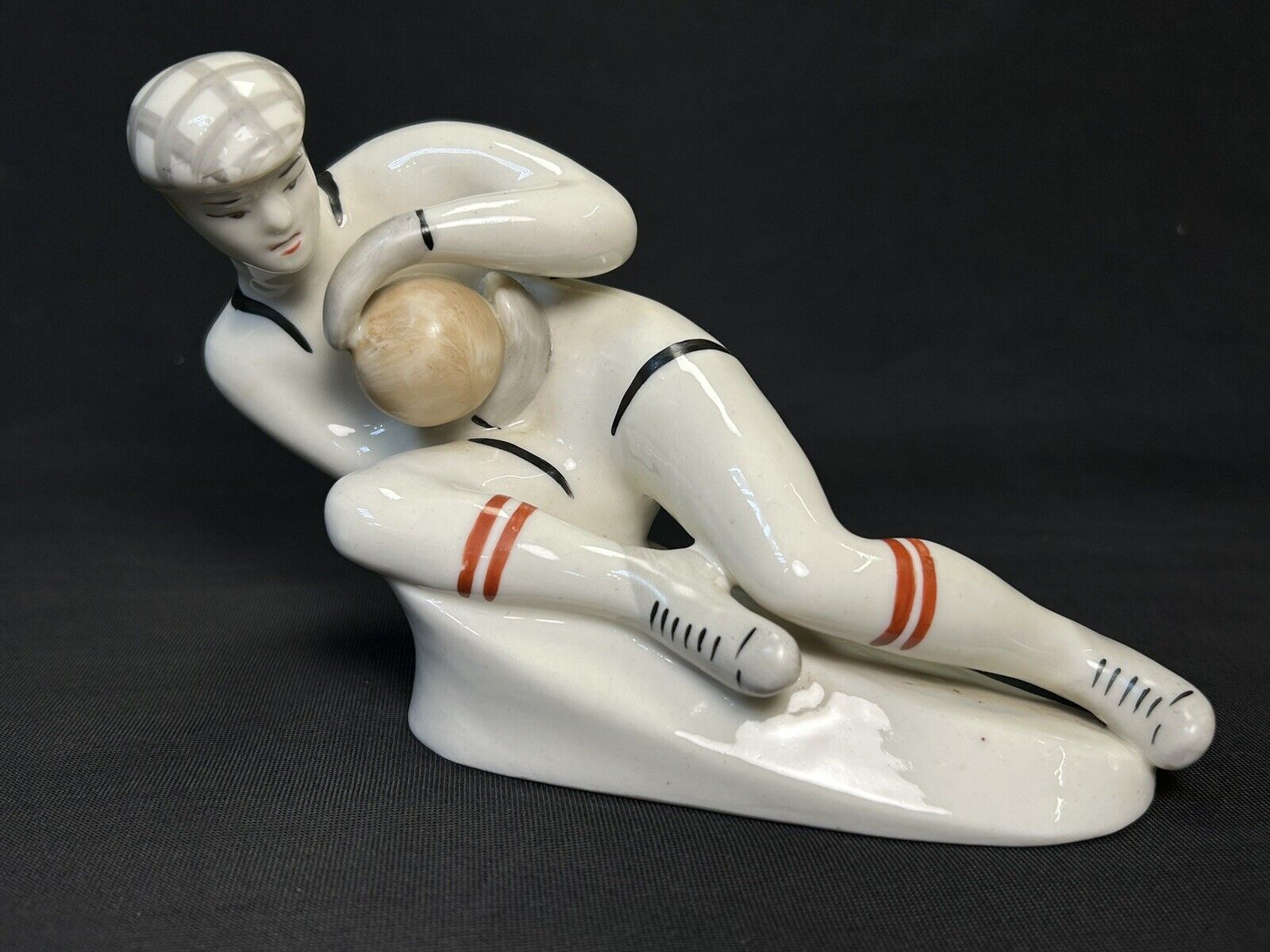 Vintage Porcelain Figurine-Goalkeeper Lev Yashin Soviet USSR.