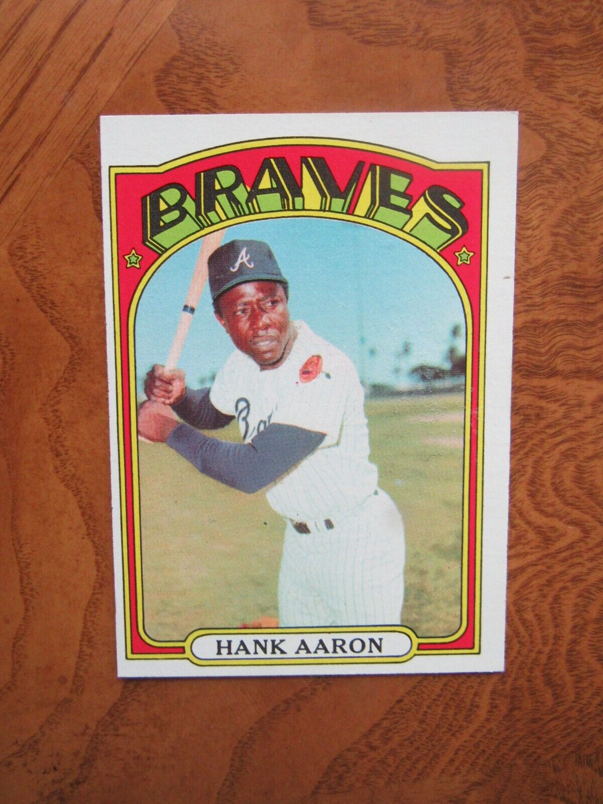 1972 Topps Baseball Cards - # 299 Hank Aaron, OF, Atlanta Braves