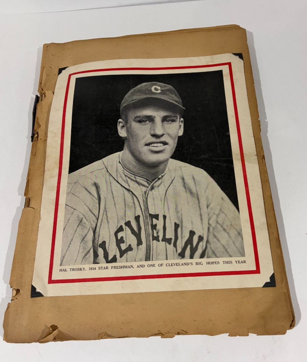 1930s Scrapbook Cleveland Indians Bob Feller, Earl Averill, Mel Harder, Hal Tro 1930s Scrapbook Cleveland Indians Bob Feller, Earl Averill, Mel Harder, Hal Tro