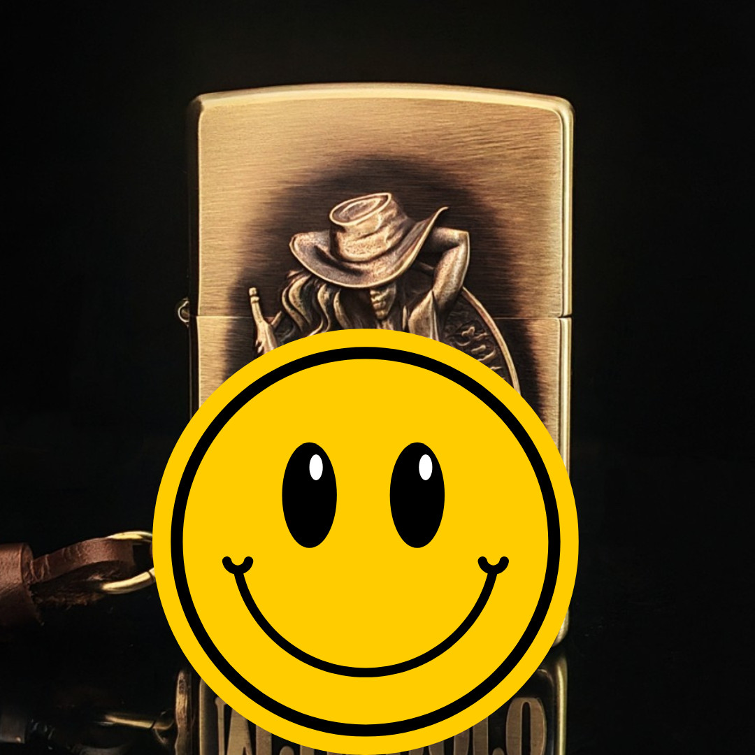 Western Style Zippo with 3D Bar Girl Emblem & Keychain Collectible Gift Western Style Zippo with 3D Bar Girl Emblem & Keychain Collectible Gift