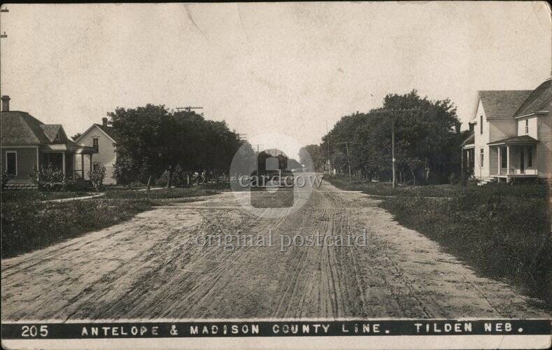 Tilden, Nebraska NE Antelope & Madison County Line Omaha Original Vintage RPPC Tilden, Nebraska NE Antelope & Madison County Line Omaha Original Vintage RPPC