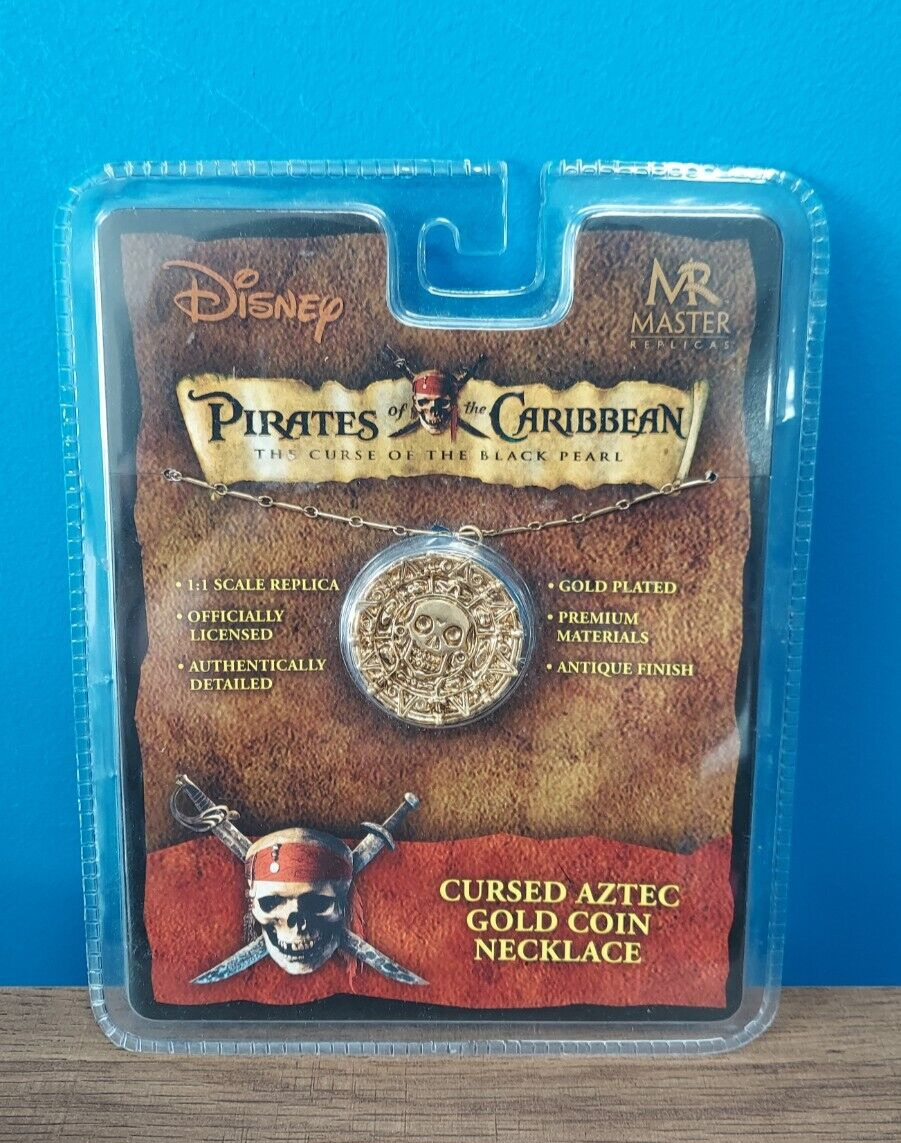 Masters Replicas Disney Pirates Of The Caribbean Cursed Aztec Necklace New MIP