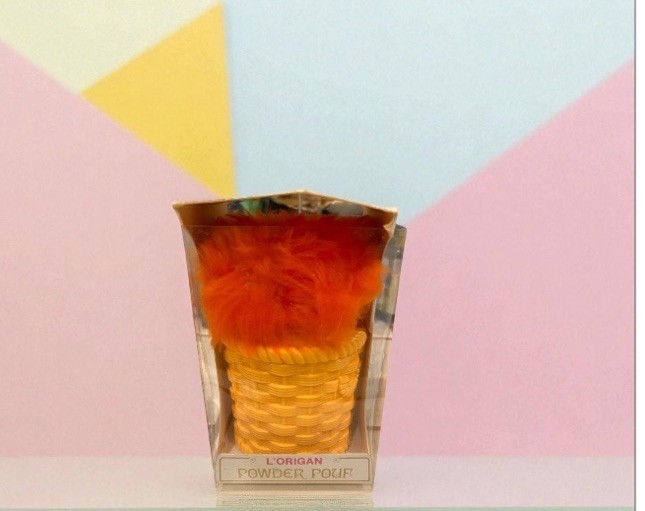 Vintage L'ORIGAN PERFUME POWDER POUF BY COTY 4oz Discontinued & HTF