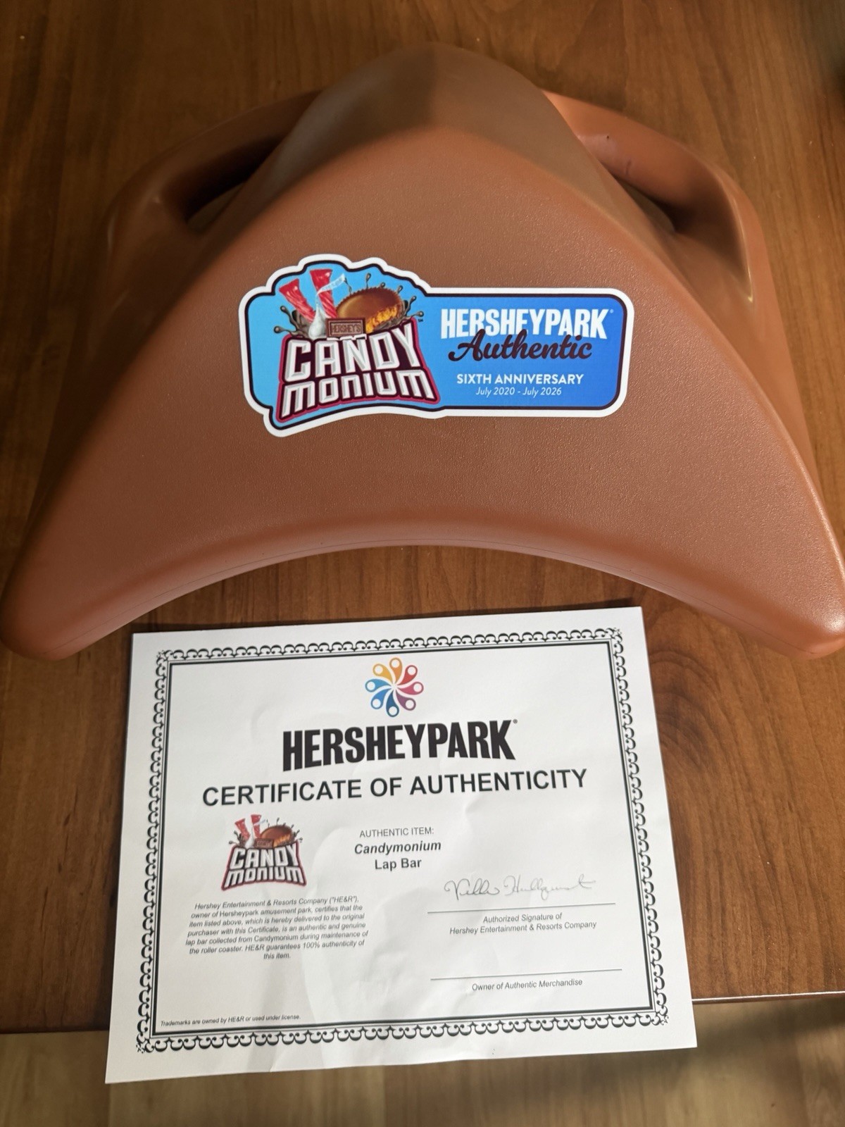 Hersheypark Authentic Candymonium Lap Bar Restraint B&M Back Row