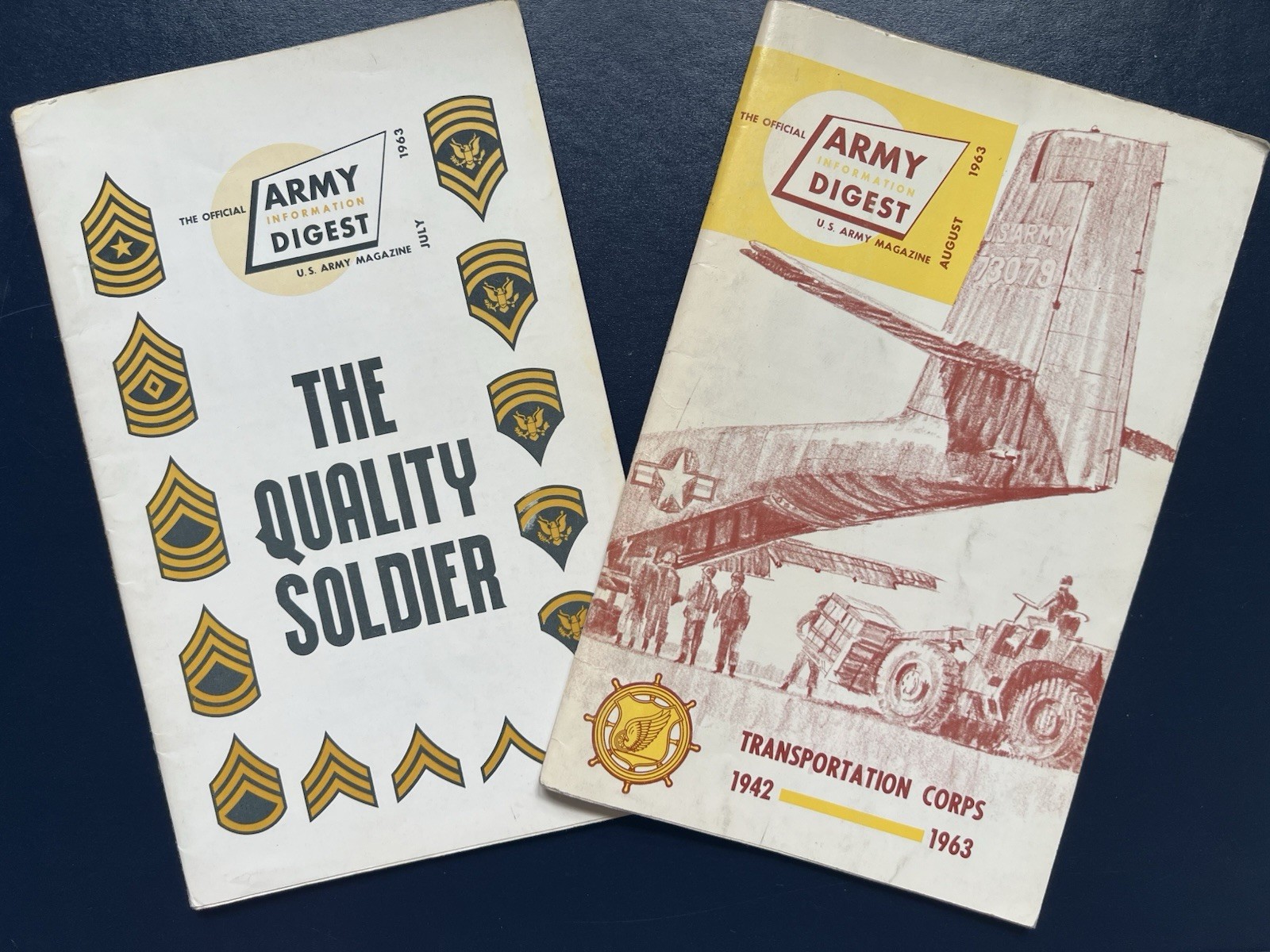 2 VINTAGE 1963 VIET NAM ERA ARMY INFORMATION DIGESTS JULY & AUGUST 2 VINTAGE 1963 VIET NAM ERA ARMY INFORMATION DIGESTS JULY & AUGUST