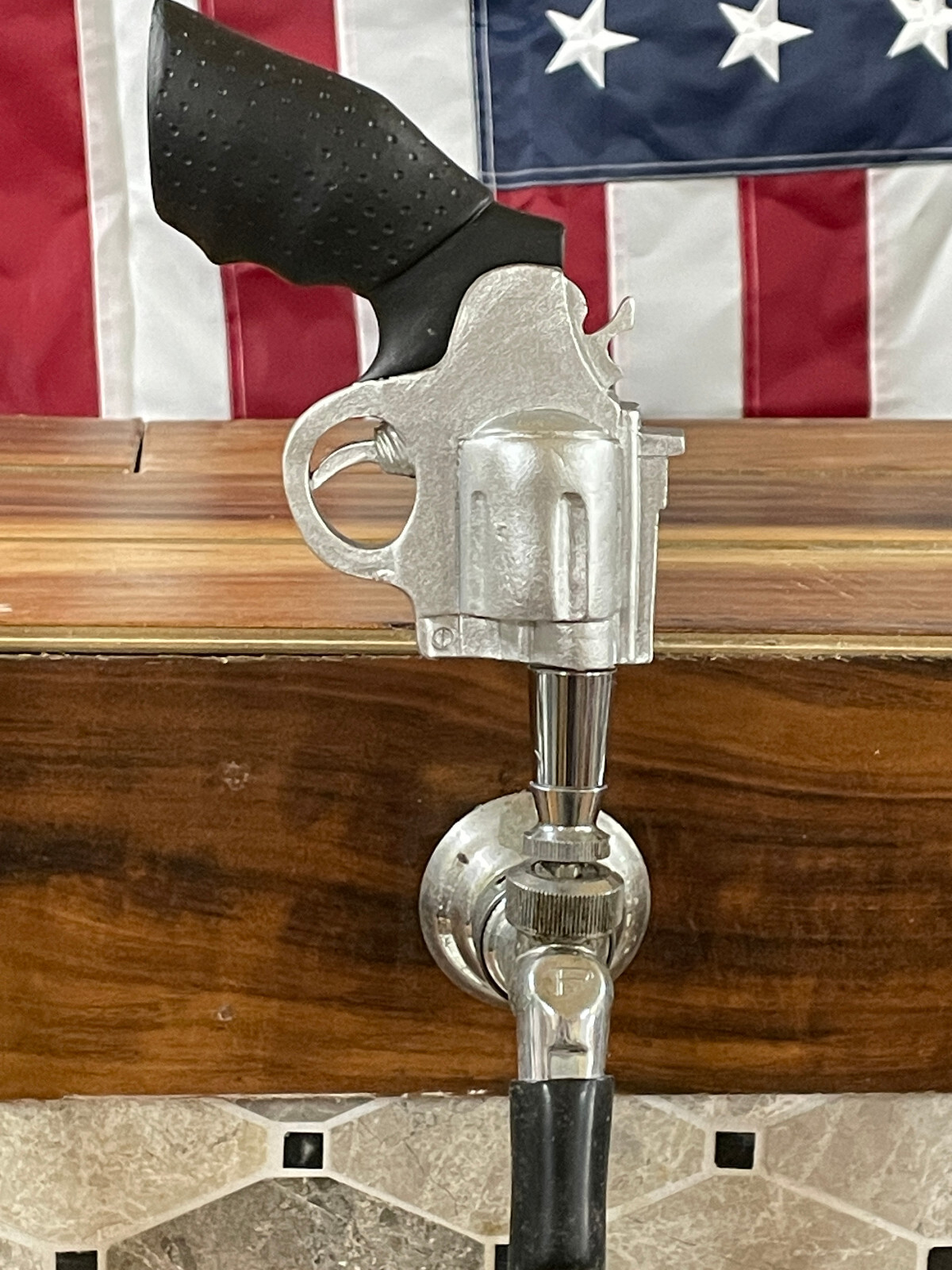 Pistol Hand Gun Beer Novelty Tap Handle 38 Special Solid Resin 2A NRA Keg By UBT Pistol Hand Gun Beer Novelty Tap Handle 38 Special Solid Resin 2A NRA Keg By UBT