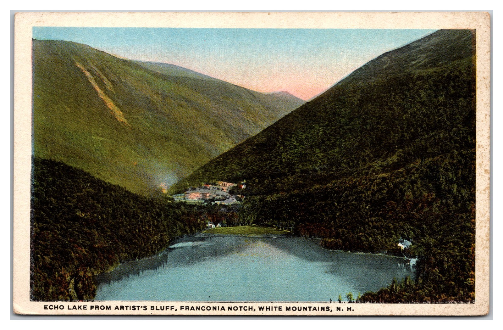 Echo Lake From Artist\'s Bluff Franconia Notch White Mountains NH Valley Echo Lake From Artist\'s Bluff Franconia Notch White Mountains NH Valley