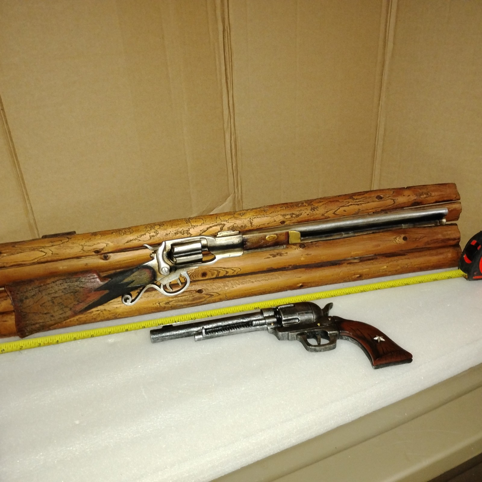 Hobby Lobby Wall Decor Rifle 30/30 Pistol Hanging 3D Art Lot Cowboy Man Cave