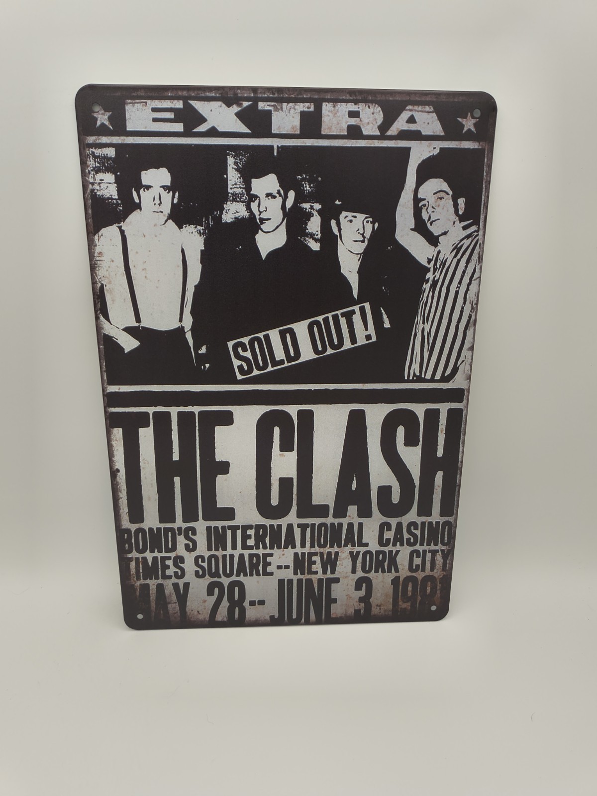 The CLASH / Tin Metal Rustic Sign 8 in x 12 in / Sealed NEW The CLASH / Tin Metal Rustic Sign 8 in x 12 in / Sealed NEW
