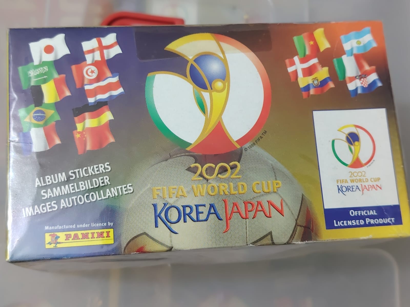 Korea and Japan 2002 world cup panini sticker box contain 100 packs Korea and Japan 2002 world cup panini sticker box contain 100 packs