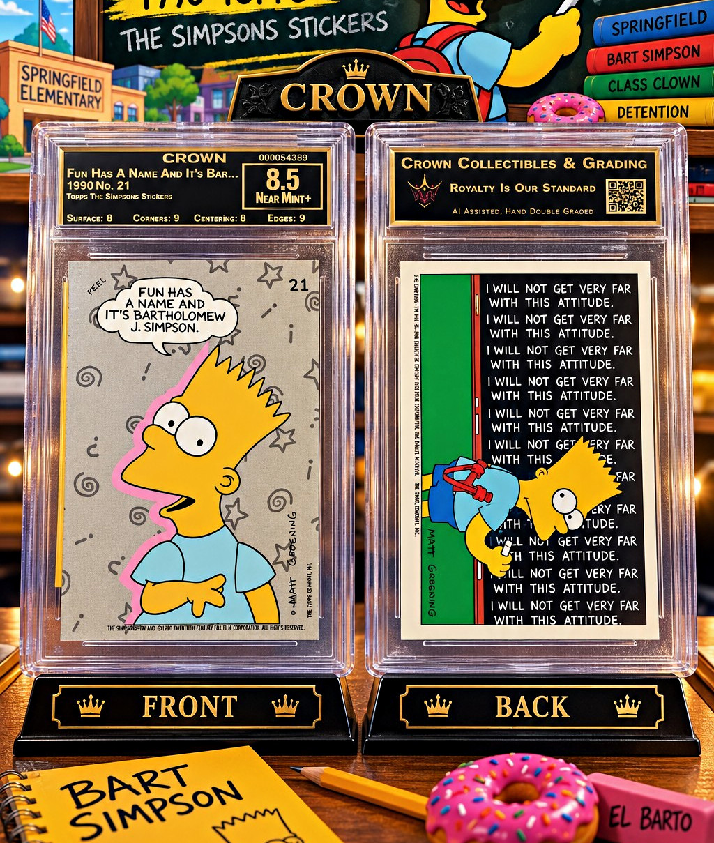 Topps 1990 The Simpsons Stickers #21 Bart Simpson Sticker Card Fun Has a Name Topps 1990 The Simpsons Stickers #21 Bart Simpson Sticker Card Fun Has a Name