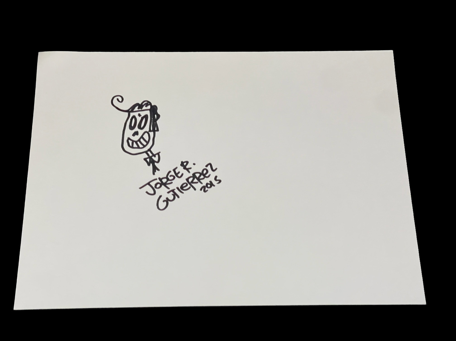 Jorge Gutierrez The Book of Life Director Animator Rare Signed Autograph Sketch
