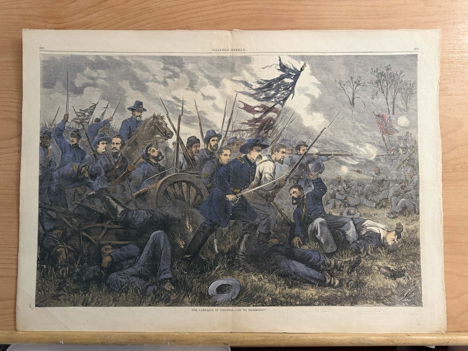 THOMAS NAST 1864 CIVIL WAR “ON TO RICHMOND” HARPER’S WEEKLY THOMAS NAST 1864 CIVIL WAR “ON TO RICHMOND” HARPER’S WEEKLY