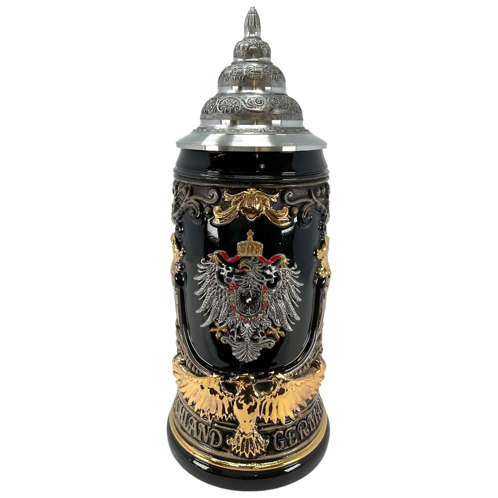 German State Crests with Golden Eagle Handle LE Beer Stein .75 L Made in Germany German State Crests with Golden Eagle Handle LE Beer Stein .75 L Made in Germany