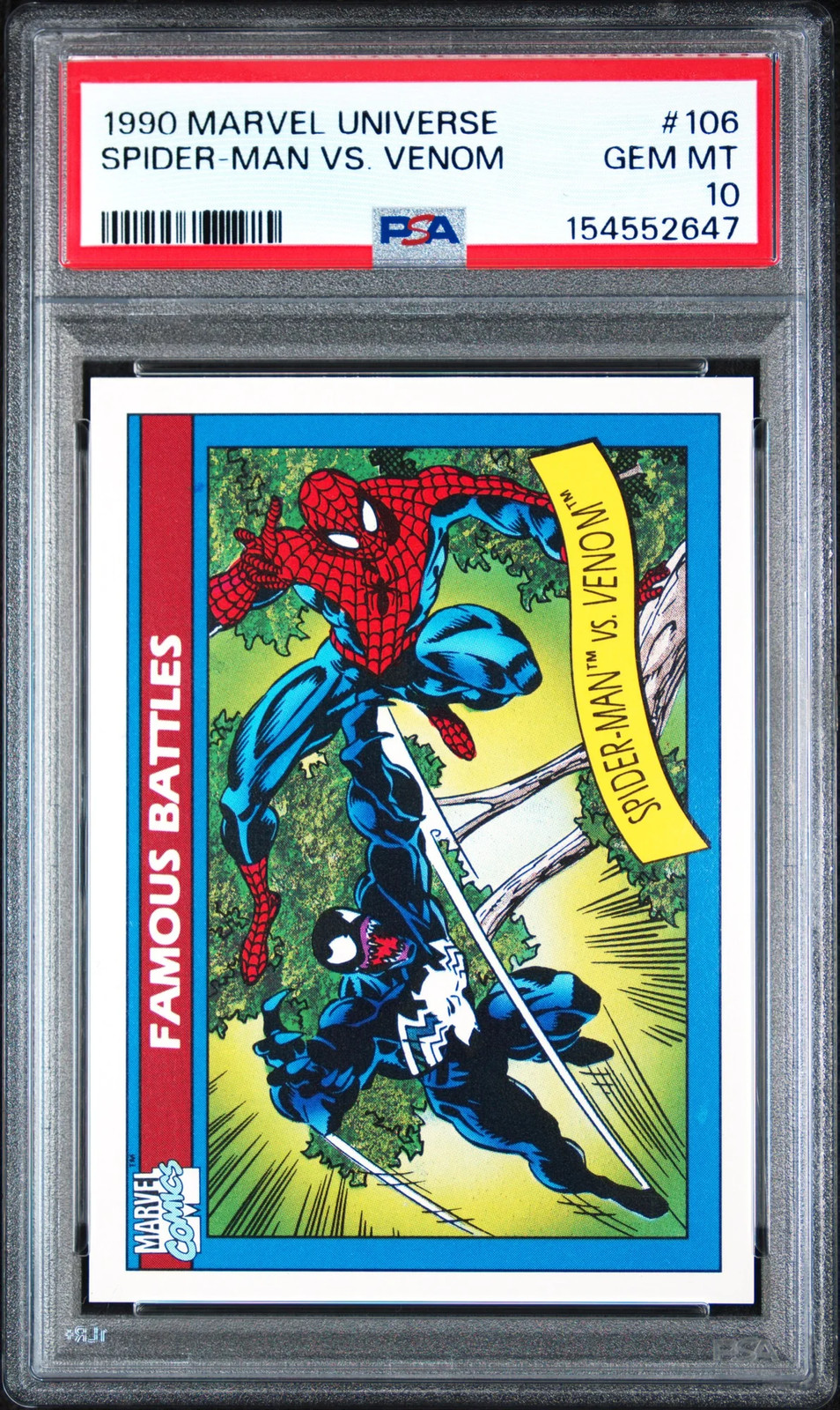 1990 Marvel Universe Spider-Man VS. Venom #106 PSA 10 1990 Marvel Universe Spider-Man VS. Venom #106 PSA 10