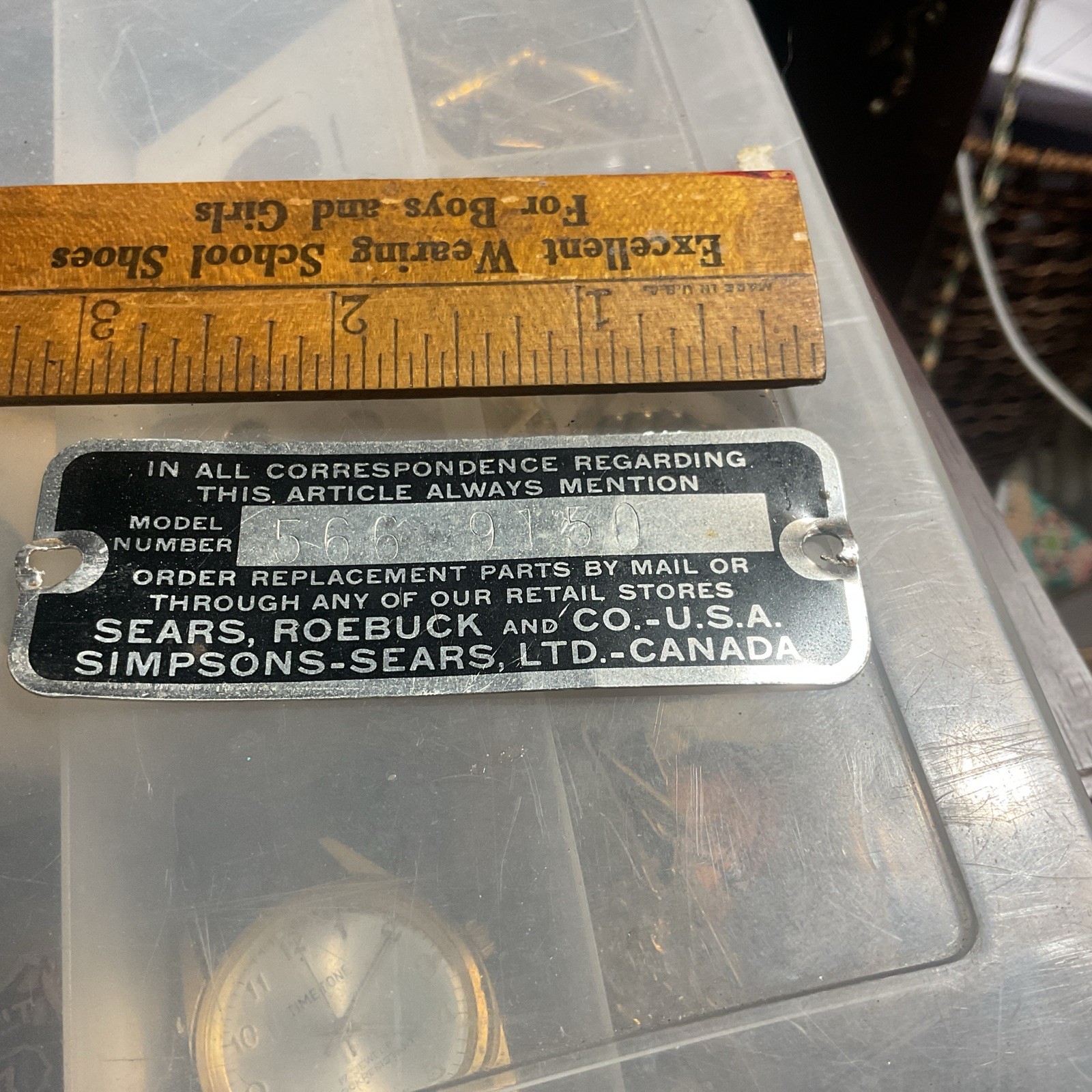 Sewing Machine Cabinet Sears Roebuck Identification Tag Sewing Machine Cabinet Sears Roebuck Identification Tag