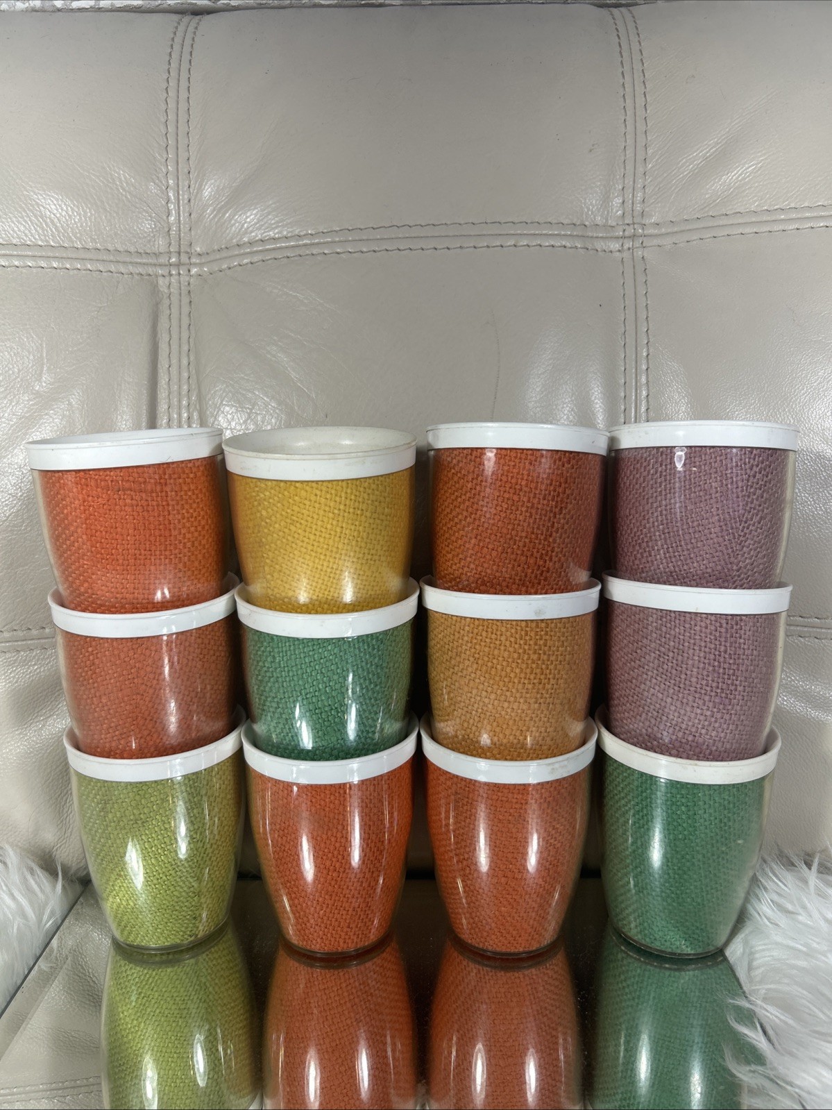 VTG MCM Mid Century Modern Cups Set Of 12 Insulated Raffia 1960’s FreeShip VTG MCM Mid Century Modern Cups Set Of 12 Insulated Raffia 1960’s FreeShip