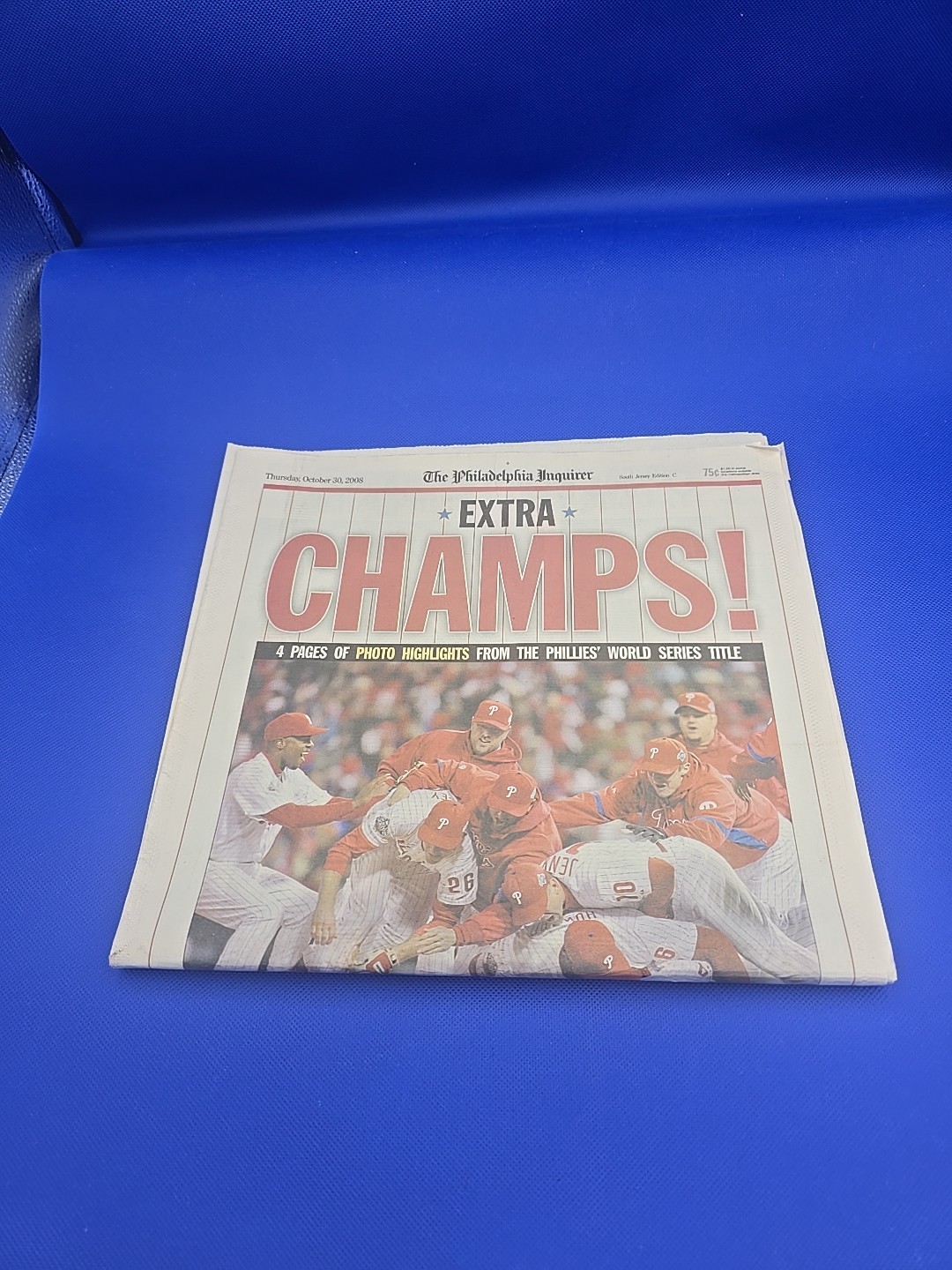 Philadelphia Inquirer Full Newspaper 10/30/2008 Phillies World Series Champions