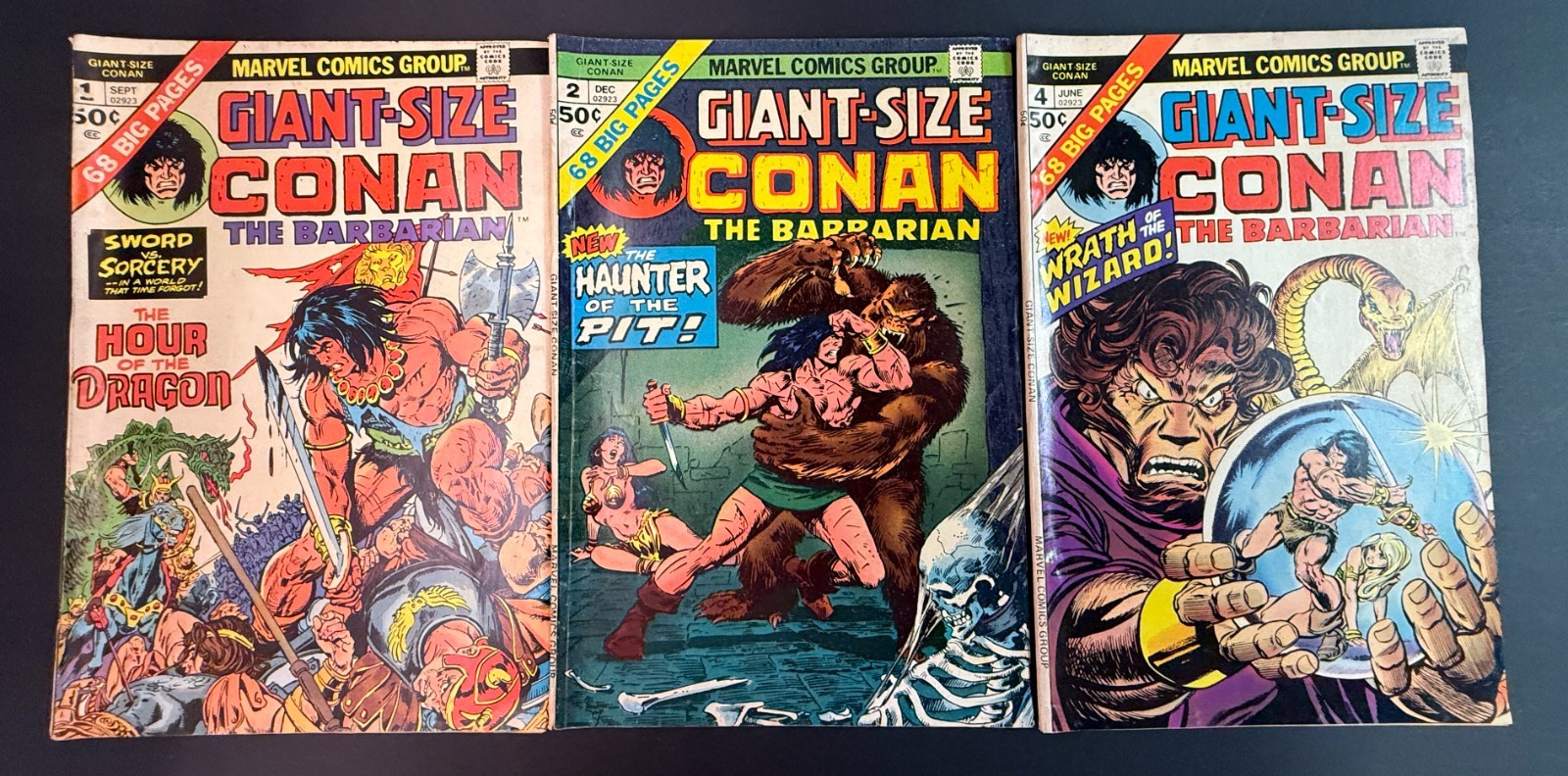 Giant-Size Conan (1974) Lot of 3 #1-2, 4 Marvel Comics GD/VG-VG Giant-Size Conan (1974) Lot of 3 #1-2, 4 Marvel Comics GD/VG-VG