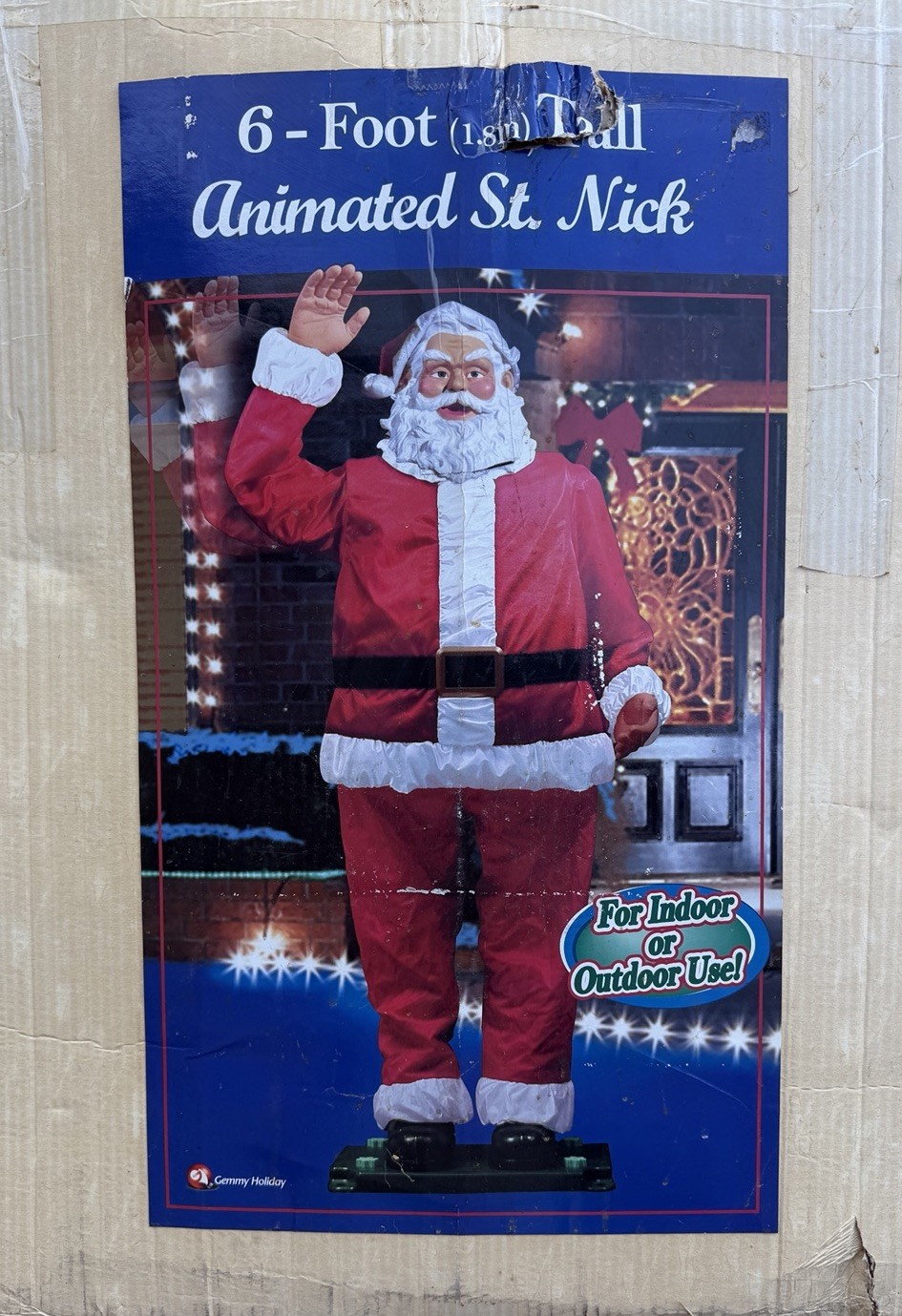 Gemmy Life Size NIB 6ft Animated Singing Waving Christmas Talking Santa Gemmy Life Size NIB 6ft Animated Singing Waving Christmas Talking Santa