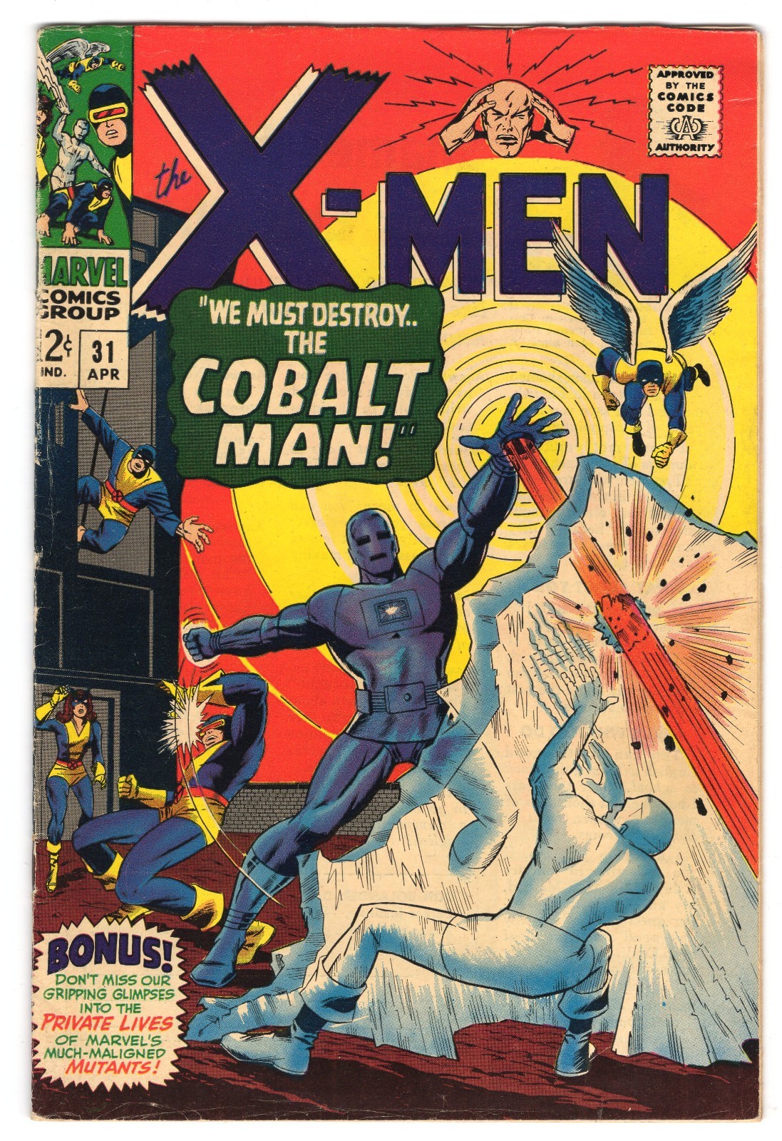 X-Men 31 1967 Marvel Comics VG 4.0 1st App Cobalt Man Beast Marvel Girl Cyclops