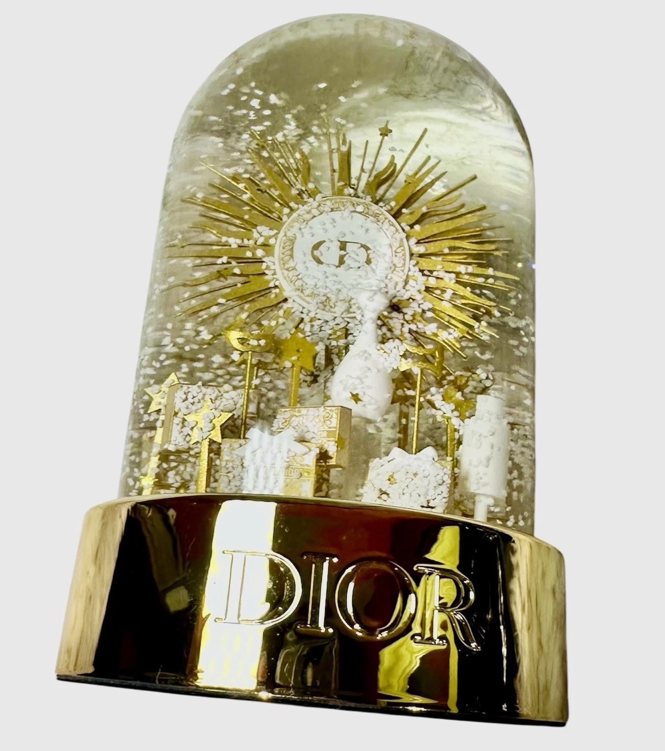 Christian Dior SNOW GLOBE Gold Tone VIP Platinum Gift 2024 Decor Sun Christian Dior SNOW GLOBE Gold Tone VIP Platinum Gift 2024 Decor Sun