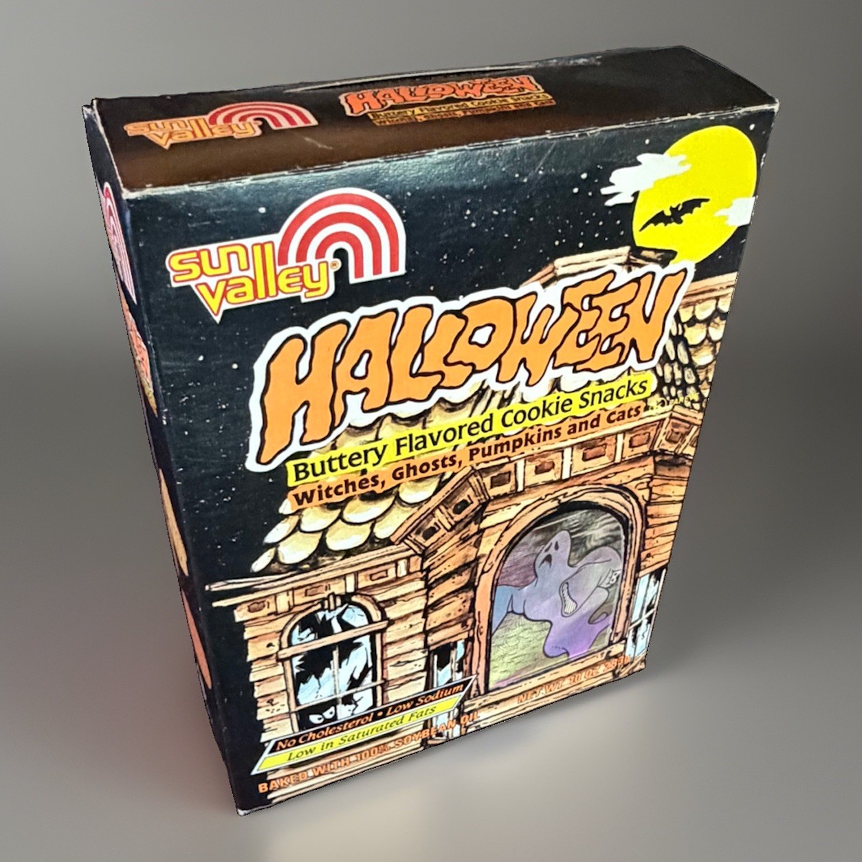 Vintage 1991 Sun Valley Halloween Buttery Flavored Cookie Snacks Hologram Box Vintage 1991 Sun Valley Halloween Buttery Flavored Cookie Snacks Hologram Box