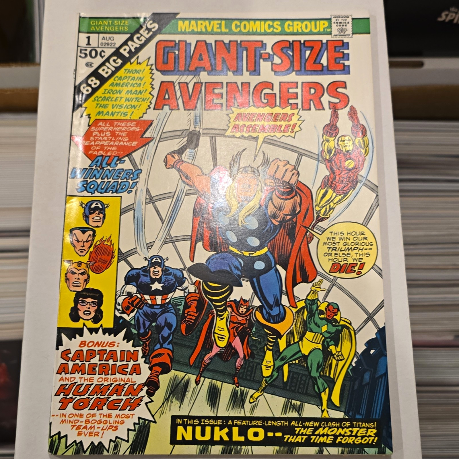 Marvel Comics Group Giant-Size Avengers #1 (Aug 1974) 50¢ 68pg 🔑