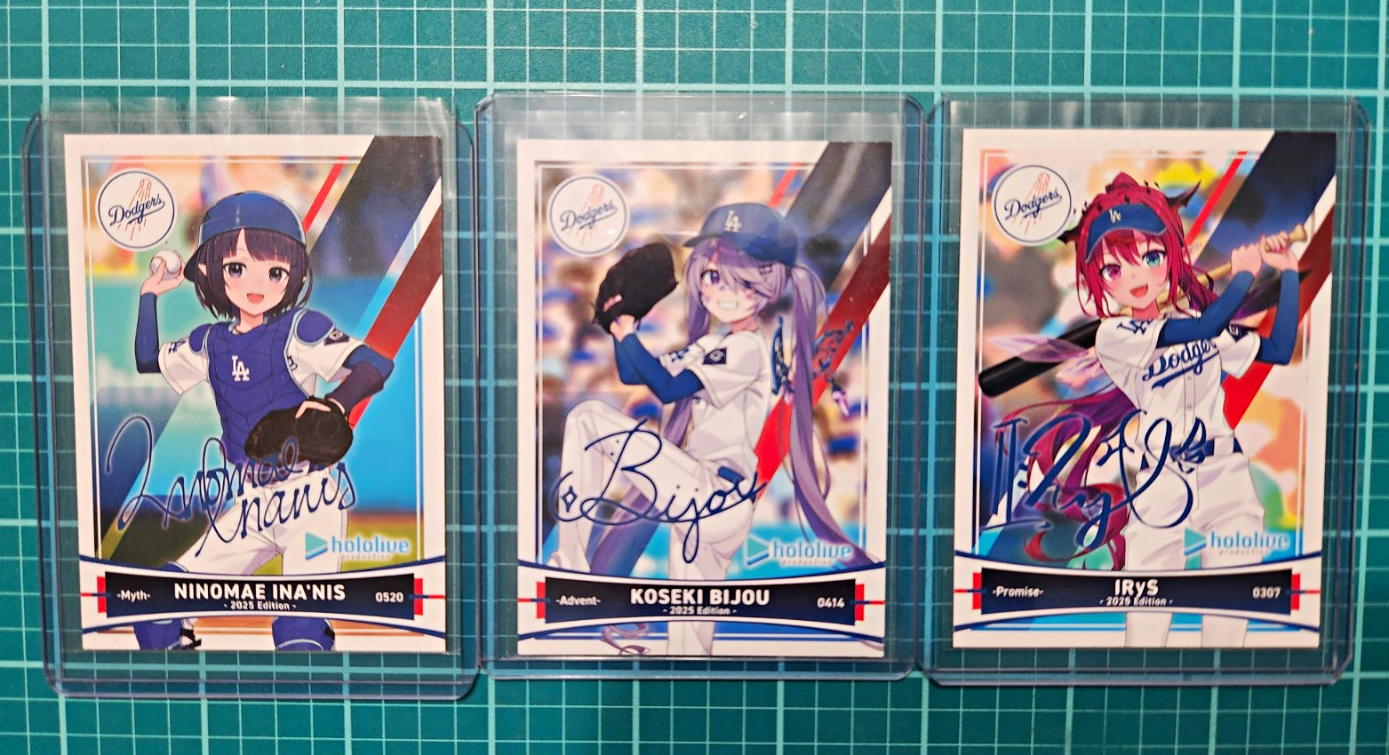 Dodgers x hololive production 2025 Limit Edition 3-Card Lot Ina'nis Bijou IRyS Dodgers x hololive production 2025 Limit Edition 3-Card Lot Ina'nis Bijou IRyS