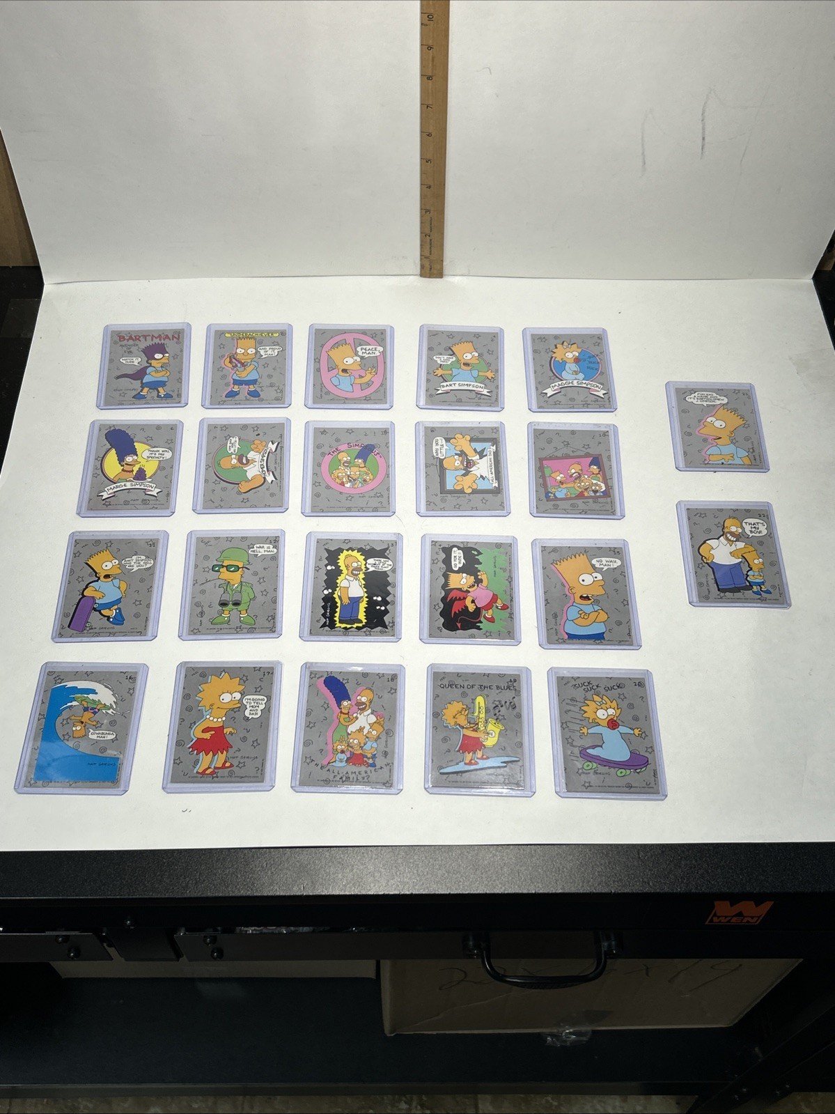 1990 Topps The Simpsons Sticker Card Complete Set 1-22 Bartman 1990 Topps The Simpsons Sticker Card Complete Set 1-22 Bartman