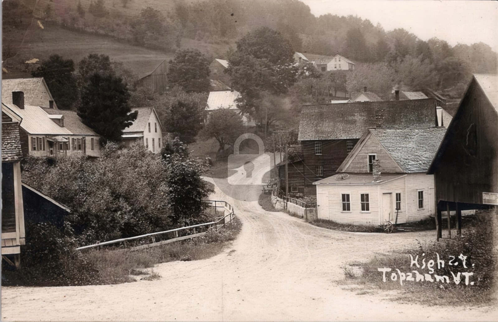 Topsham Vermont VT c1900s Dirt Road Rural Scene RPPC Photo Postcard COPY