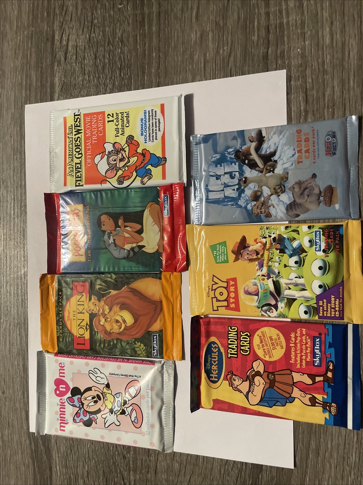 7 Vintage Disney Trading Card Packs - Sealed with NO Duplicates 7 Vintage Disney Trading Card Packs - Sealed with NO Duplicates