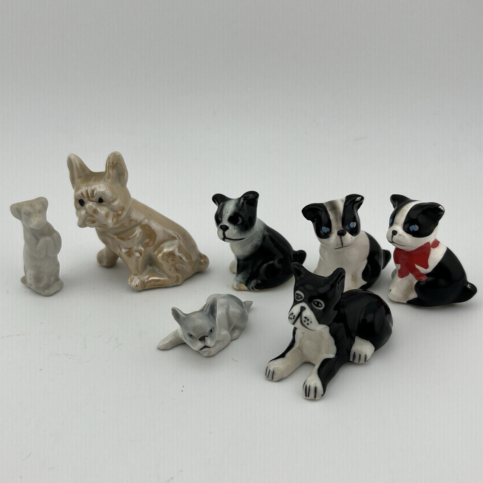 VTG Ceramic French Bulldog Lot With Others