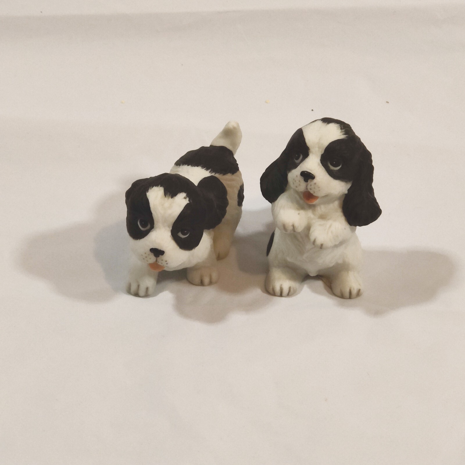 Homco Spaniel Figurines 1427 Porcelain 2 Poses Vintage Homco Spaniel Figurines 1427 Porcelain 2 Poses Vintage
