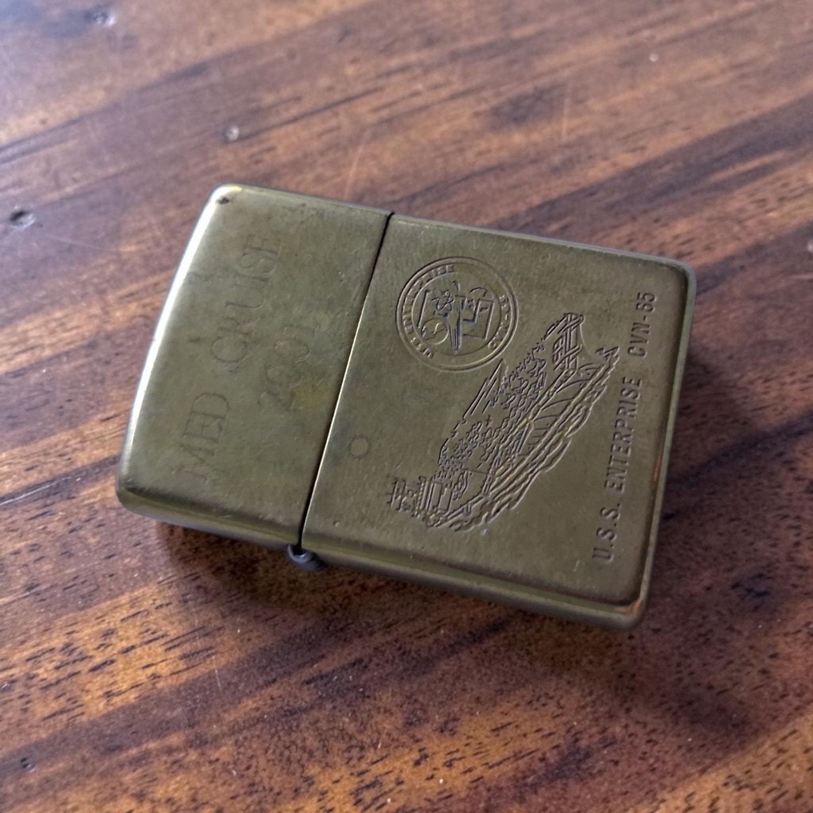 Vintage US Navy Zippo Lighter Brass Operation Enduring Freedom U.S.A Military Vintage US Navy Zippo Lighter Brass Operation Enduring Freedom U.S.A Military