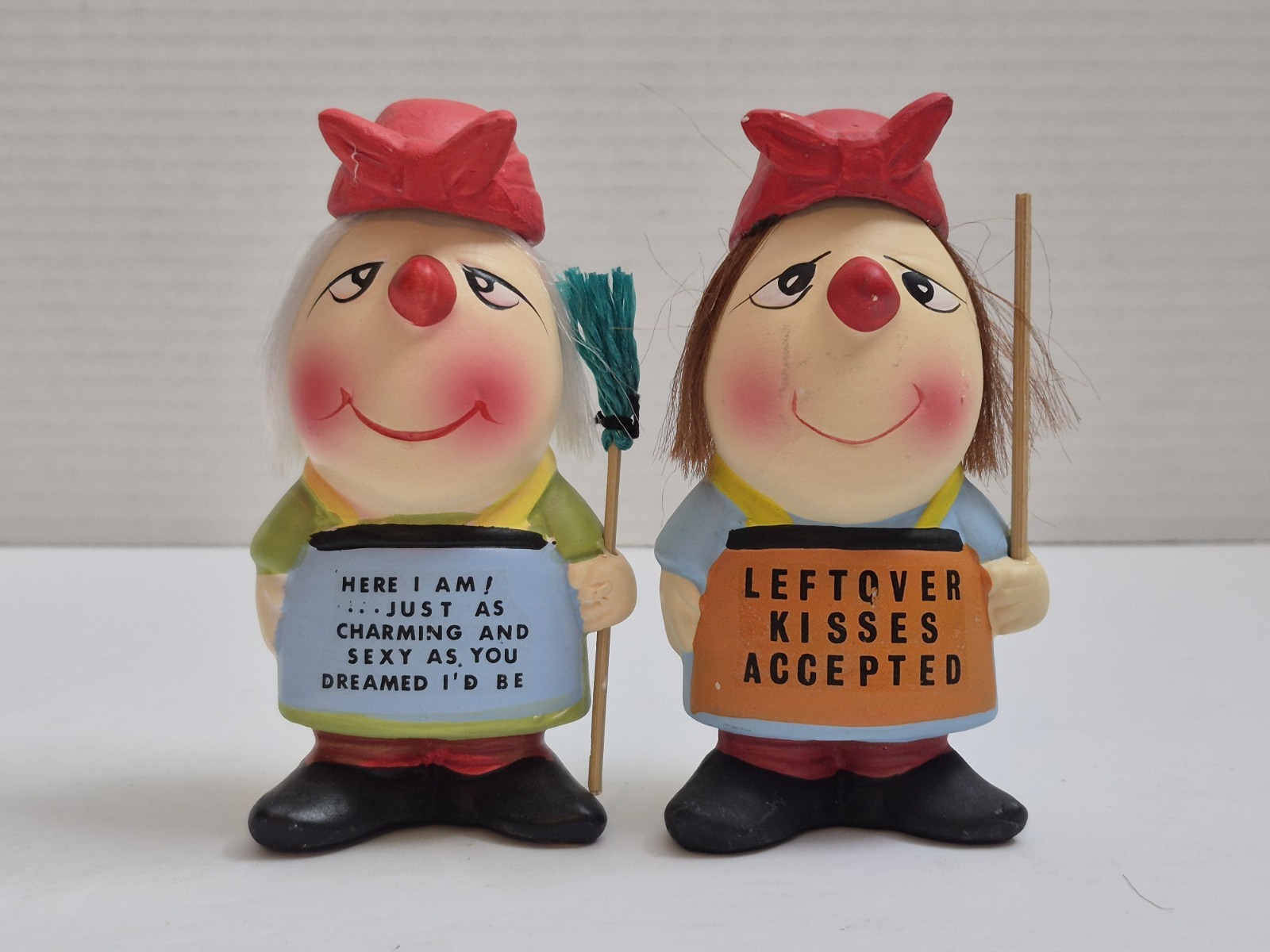1960s Enesco Capricious Character Figure Lot 2 VTG Kisses Charming Japan Kitsch 1960s Enesco Capricious Character Figure Lot 2 VTG Kisses Charming Japan Kitsch