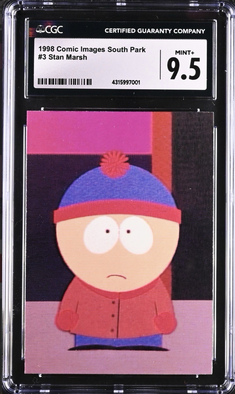 GRADED CGC MINT+ 9.5 1998 South Park 3 STAN MARSH True Rookie POP 1/0^ NOT PSA GRADED CGC MINT+ 9.5 1998 South Park 3 STAN MARSH True Rookie POP 1/0^ NOT PSA