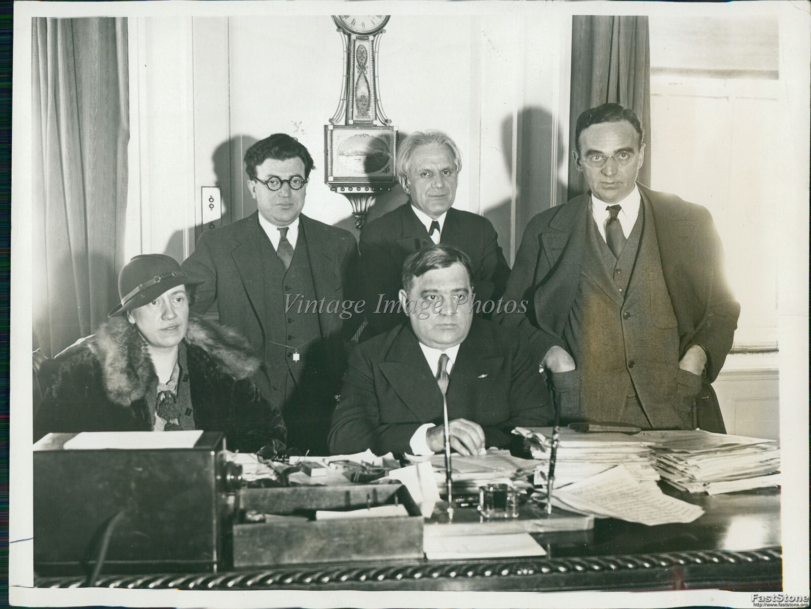 1934 Eleanor Herrick Nra Labor Board Ny Taxi Strike Principals Unions Photo 7x9