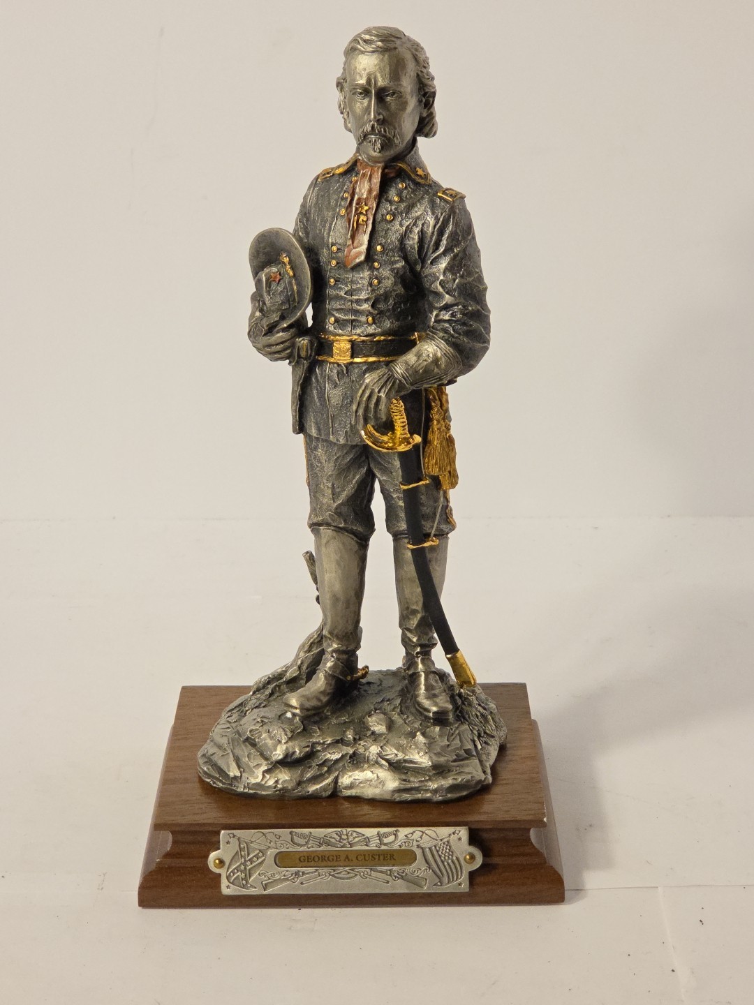 Chilmark Fine Pewter Statue of George A. Custer by F.J. Barnum #566/950 Chilmark Fine Pewter Statue of George A. Custer by F.J. Barnum #566/950