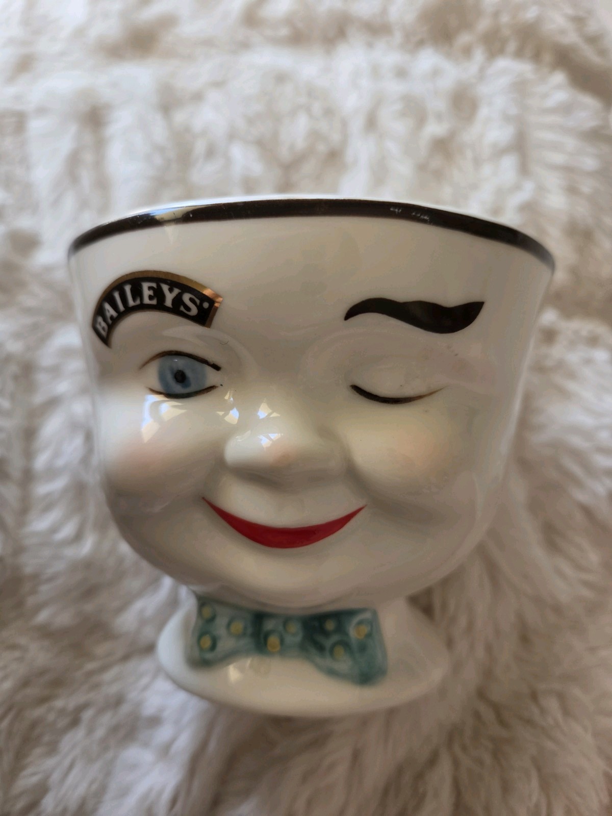 Baileys Irish Creamer 1996 Vintage Yum Face Cup with Winking Eye Design candle Baileys Irish Creamer 1996 Vintage Yum Face Cup with Winking Eye Design candle