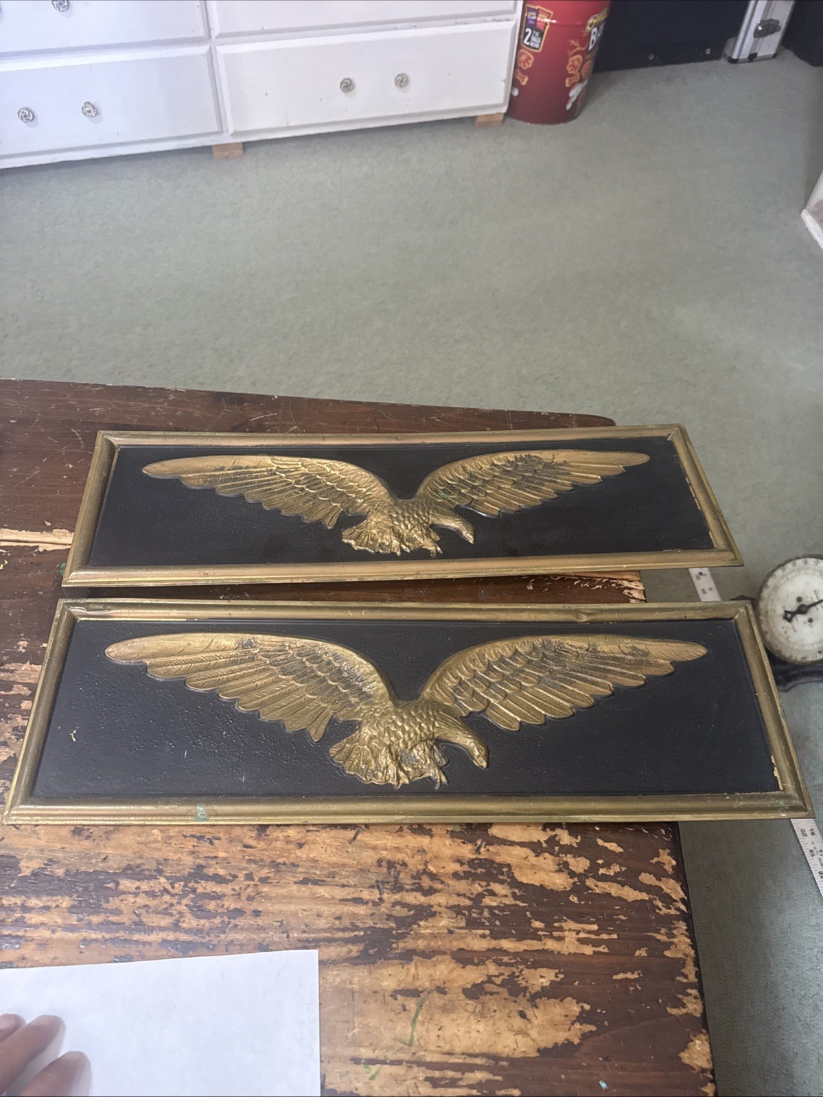 VTG AUTHENTIC ELPEC BRASS WALL ART SET EAGLE LLOYD PASCAL & Co 50’s RARE VTG AUTHENTIC ELPEC BRASS WALL ART SET EAGLE LLOYD PASCAL & Co 50’s RARE