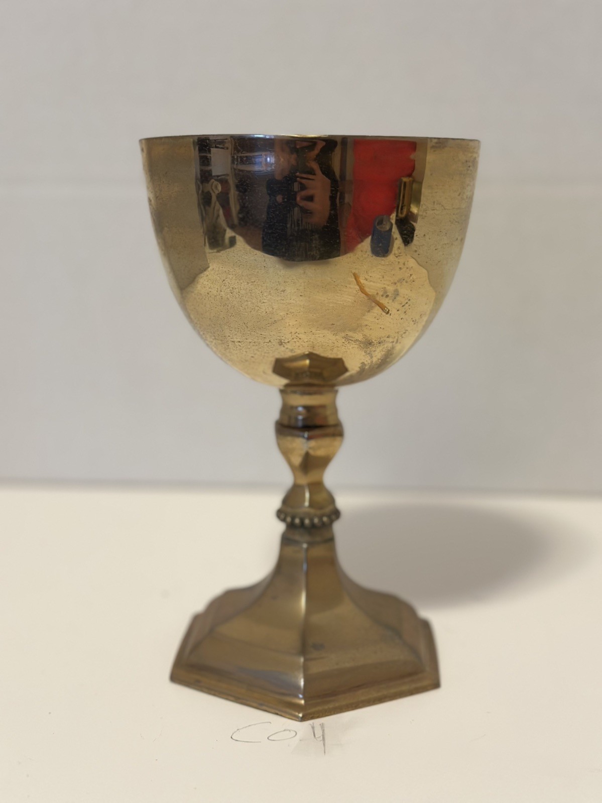 Older Antique Brass Chalice, 7 1/4” Ht. (C04) Vintage Chalice Older Antique Brass Chalice, 7 1/4” Ht. (C04) Vintage Chalice