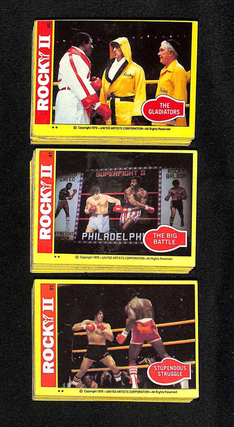 (55) 1979 Topps Rocky II Trading Card +1 Sticker Lot GL2656