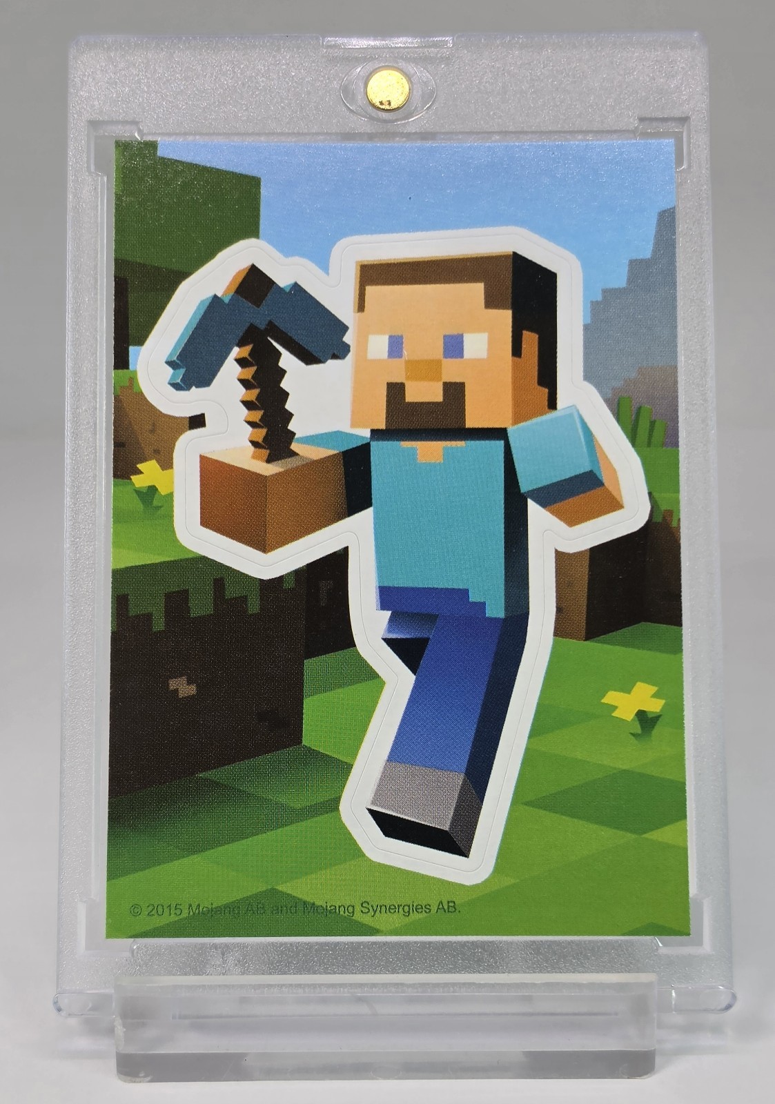 RARE 2015 MINECRAFT ROOKIE STEVE ROOKIE COLLECTABLE STICKER FIRST EVER CARD RC RARE 2015 MINECRAFT ROOKIE STEVE ROOKIE COLLECTABLE STICKER FIRST EVER CARD RC