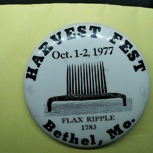 Vintage Bethel Missouri Harvest Fest 1977 Pinback Button