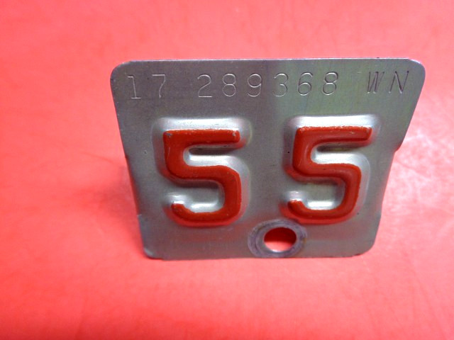 1955 Washington License Plate Tag that was used for car or Truck all original. 1955 Washington License Plate Tag that was used for car or Truck all original.