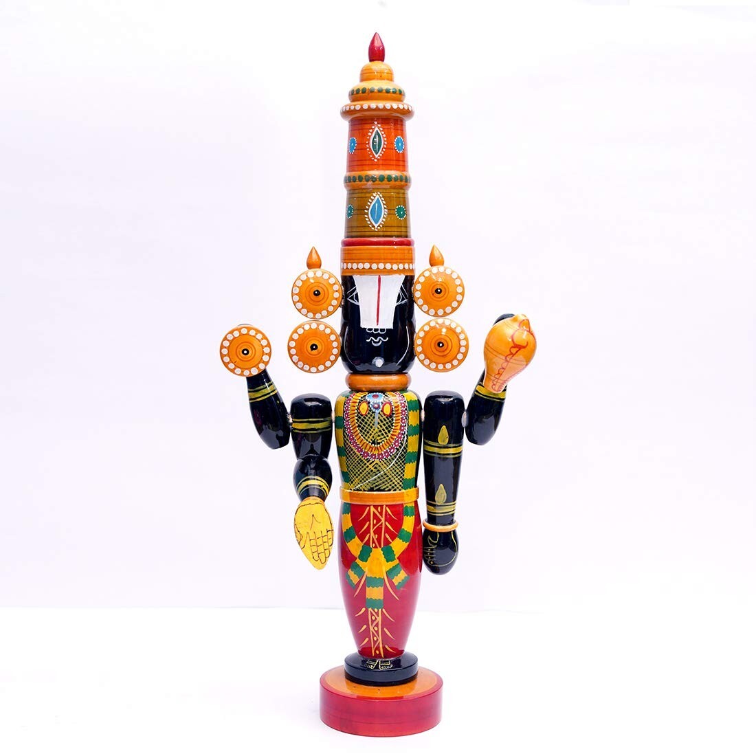 Handcrafted Wooden Kondapalli Lord BALAGI Showpiece For Home & Temple Decor