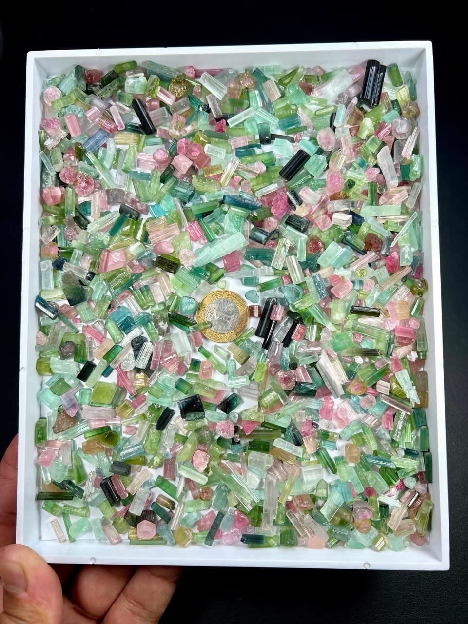 300g Beautiful Shiny Multi Colour Tourmaline Crystals 300g Beautiful Shiny Multi Colour Tourmaline Crystals